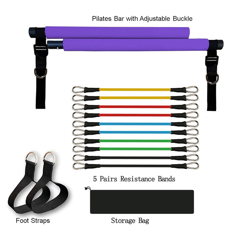 Pilates Bar with Bands | Dealtide Portable Gym