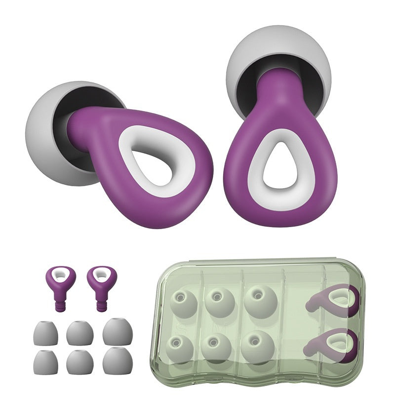 Reusable silicone earplugs — Sleep and swim without noise or water