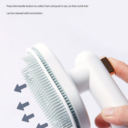Self-Cleaning Pet Hair Remover Comb — Cats &amp; Dogs, Massage and Shedding