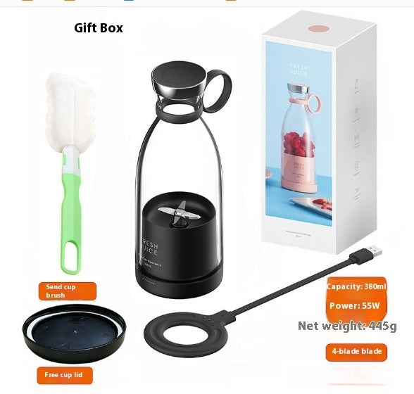 Portable Blender 350 ml — USB, 4 SUS304 Blades and Double Safety