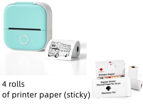 Mini Portable Thermal Printer — Bluetooth, Inkless, Instant Stickers &amp; Notes
