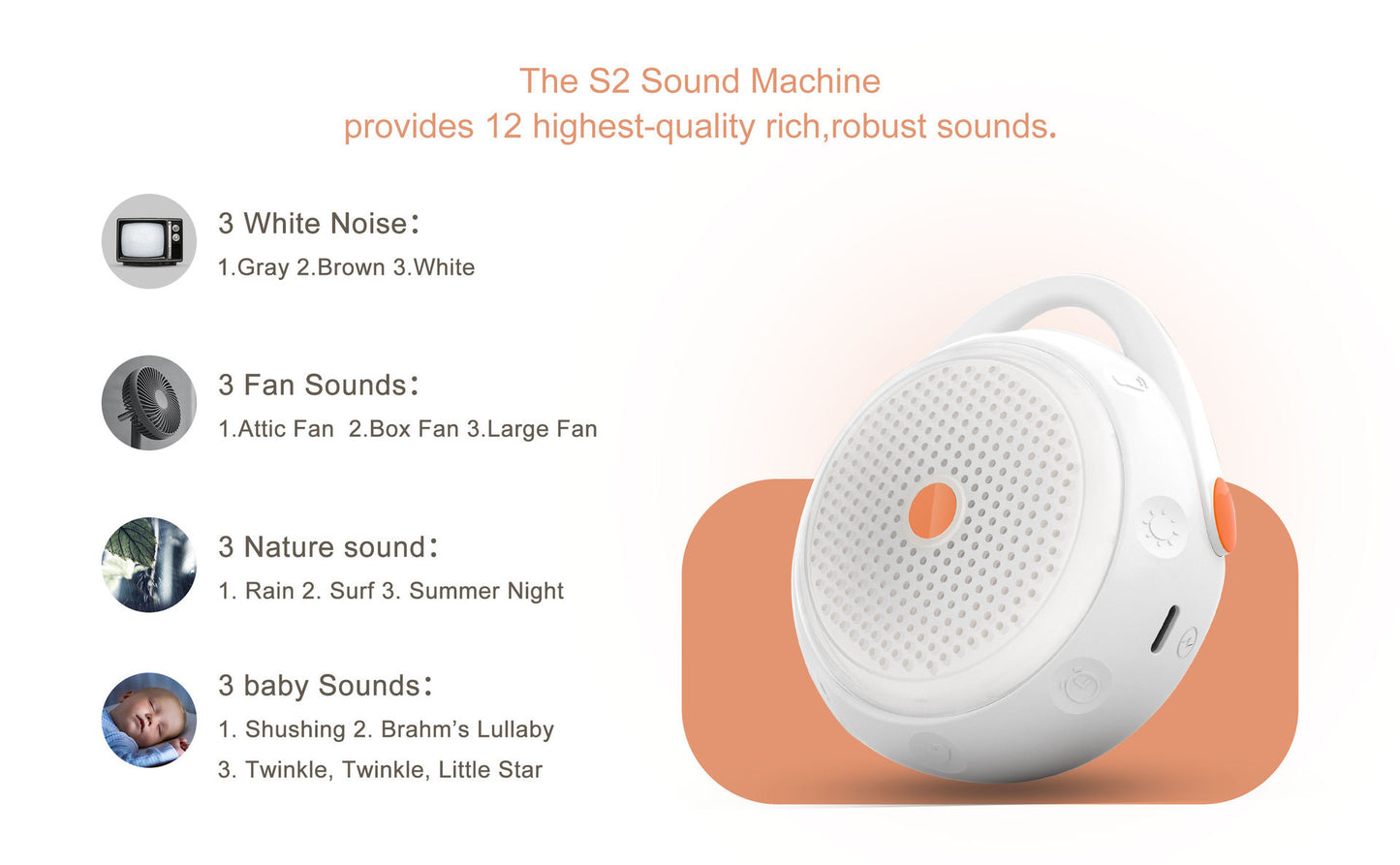 Portable White Noise Machine — Deep Sleep Anywhere