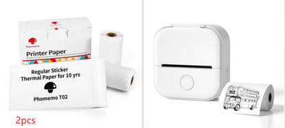 Mini Portable Thermal Printer — Bluetooth, Inkless, Instant Stickers &amp; Notes
