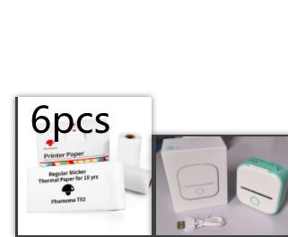 Mini Portable Thermal Printer — Bluetooth, Inkless, Instant Stickers &amp; Notes