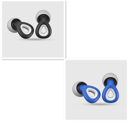 Reusable silicone earplugs — Sleep and swim without noise or water