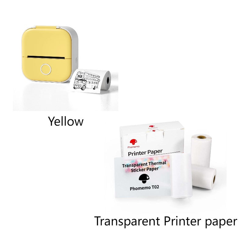 Mini Portable Thermal Printer — Bluetooth, Inkless, Instant Stickers &amp; Notes