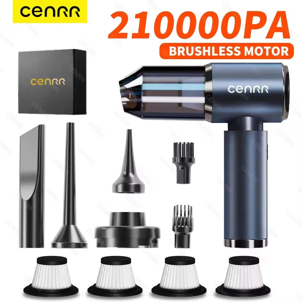 210000PA Mini Car Vacuum Cleaner Wireless Powerful Vacuum Car Cleaner Handheld Portable Vacuum Cleaner Cleaning Machine