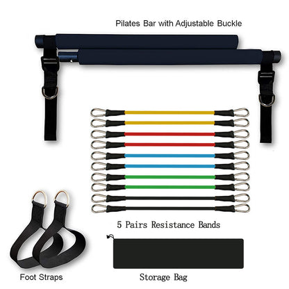Pilates Bar with Bands | Dealtide Portable Gym