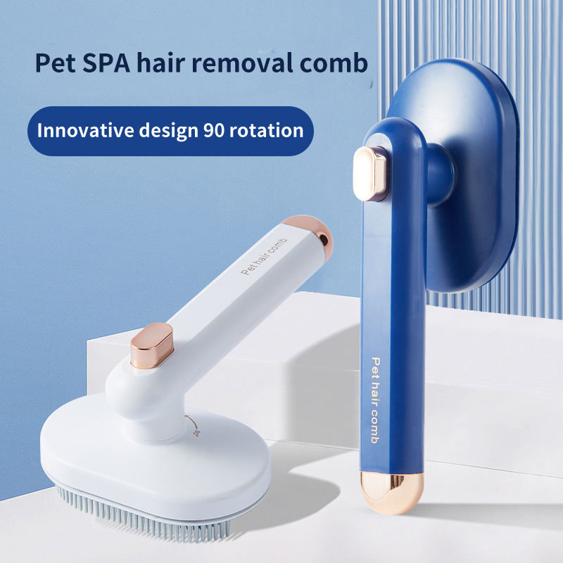 Self-Cleaning Pet Hair Remover Comb — Cats &amp; Dogs, Massage and Shedding