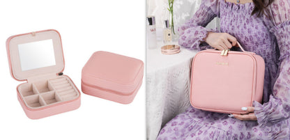 Cosmetic Bag with LED Mirror — Large Capacity, Adjustable &amp; Portable for Makeup