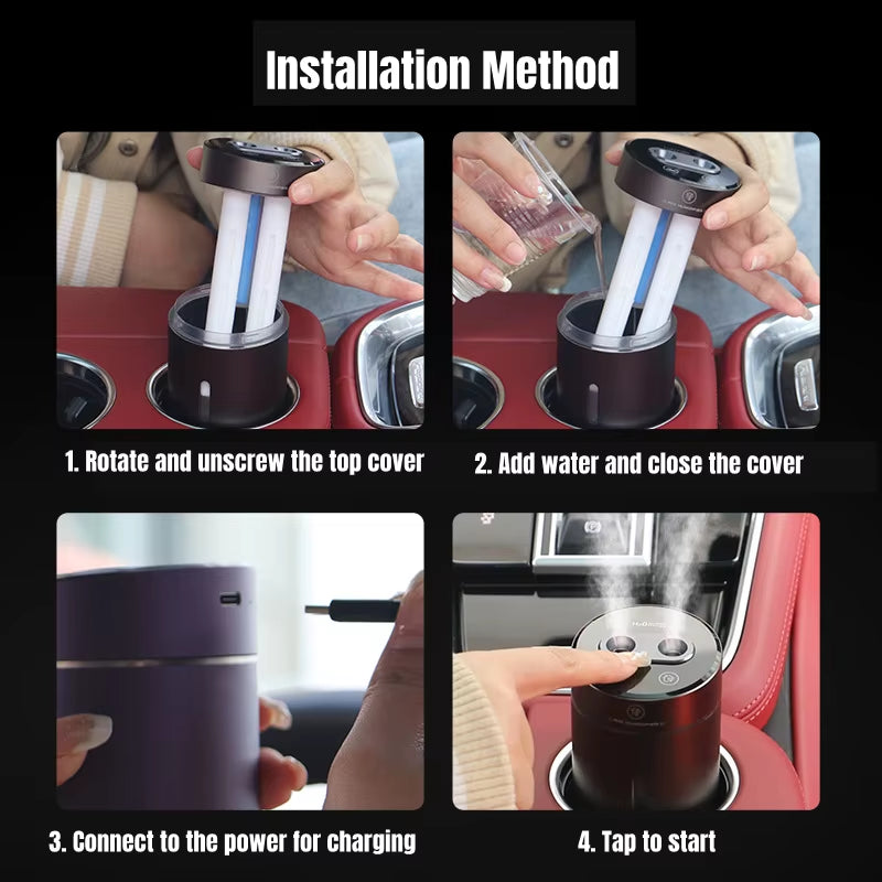 Car Air Freshener Aroma Diffuser Aromatherapy Humidifier Aluminum Alloy Electric Aromatic Oasis Automatic Spraying Scent Machine