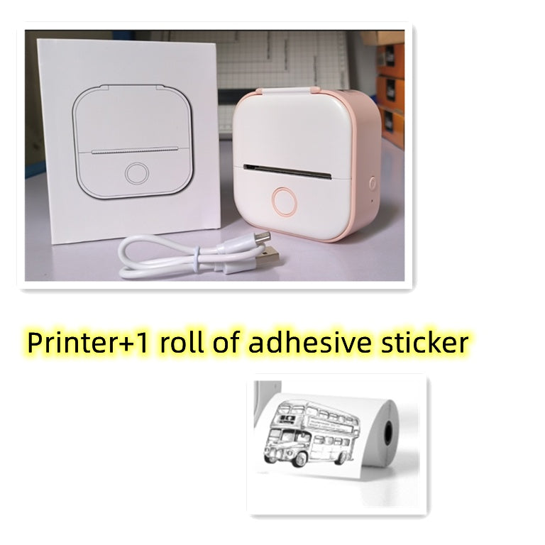 Mini Portable Thermal Printer — Bluetooth, Inkless, Instant Stickers &amp; Notes