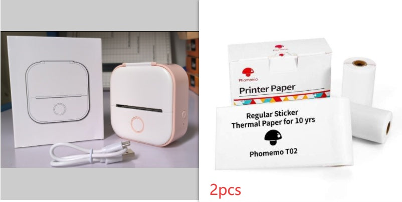 Mini Portable Thermal Printer — Bluetooth, Inkless, Instant Stickers &amp; Notes