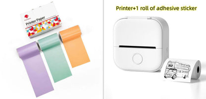 Mini Portable Thermal Printer — Bluetooth, Inkless, Instant Stickers &amp; Notes
