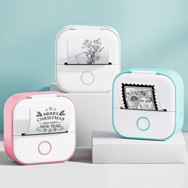 Mini Portable Thermal Printer — Bluetooth, Inkless, Instant Stickers &amp; Notes
