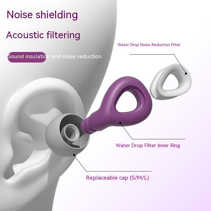 Reusable silicone earplugs — Sleep and swim without noise or water