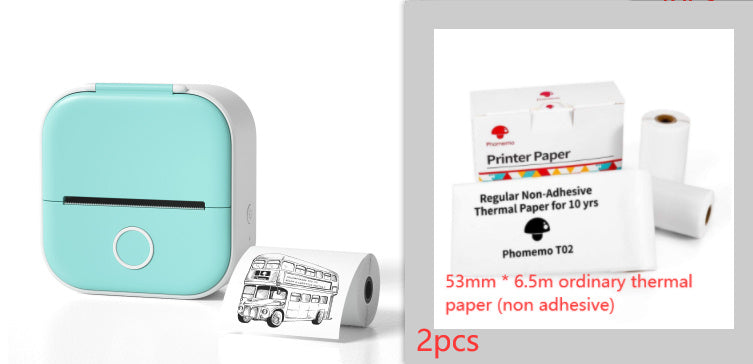 Mini Portable Thermal Printer — Bluetooth, Inkless, Instant Stickers &amp; Notes