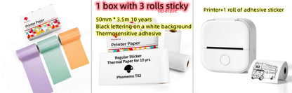 Mini Portable Thermal Printer — Bluetooth, Inkless, Instant Stickers &amp; Notes