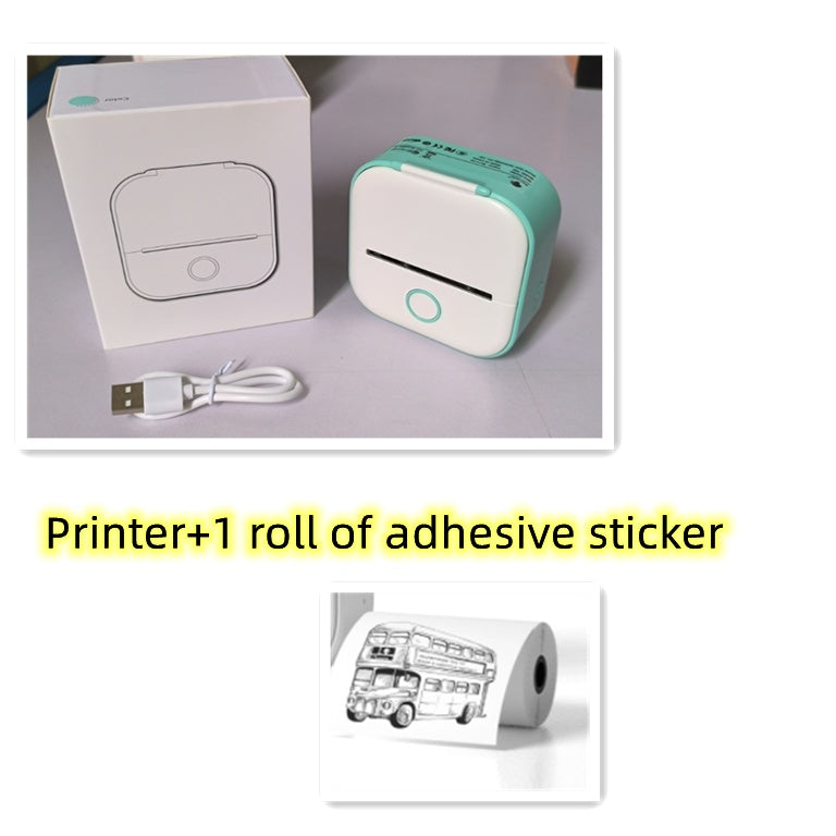 Mini Portable Thermal Printer — Bluetooth, Inkless, Instant Stickers &amp; Notes