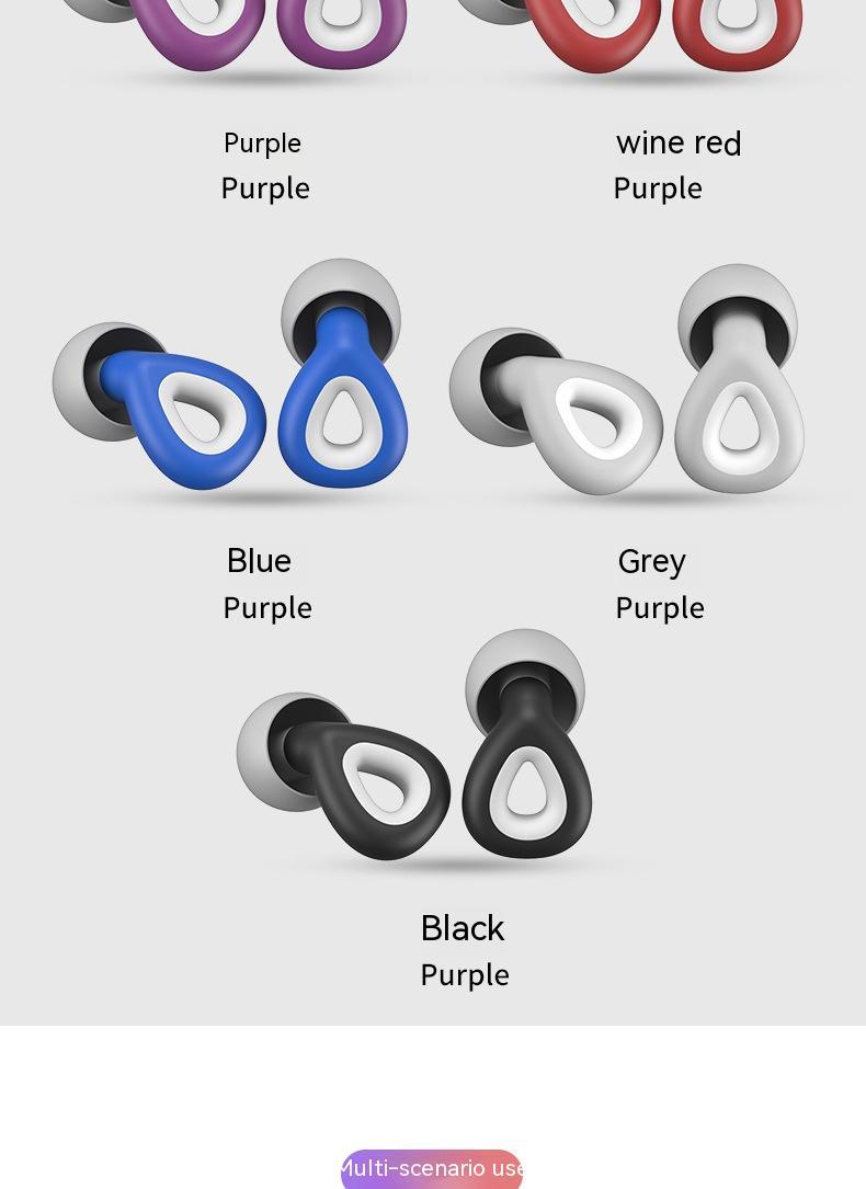 Reusable silicone earplugs — Sleep and swim without noise or water