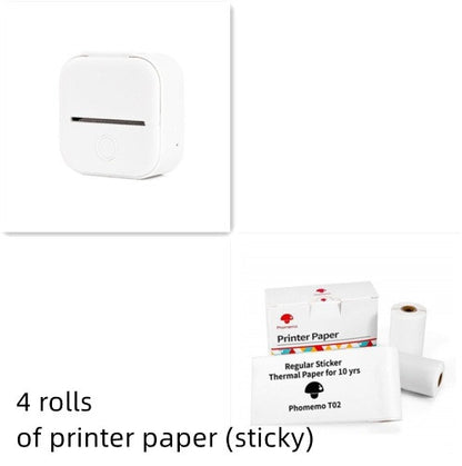 Mini Portable Thermal Printer — Bluetooth, Inkless, Instant Stickers &amp; Notes