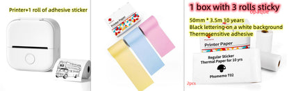 Mini Portable Thermal Printer — Bluetooth, Inkless, Instant Stickers &amp; Notes