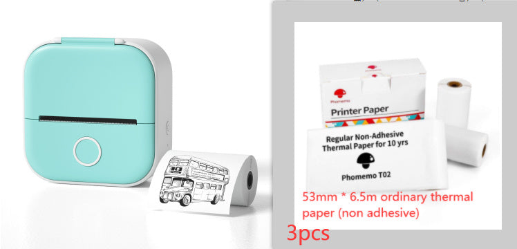 Mini Portable Thermal Printer — Bluetooth, Inkless, Instant Stickers &amp; Notes