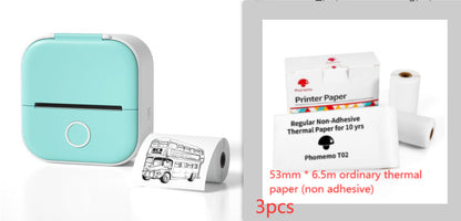 Mini Portable Thermal Printer — Bluetooth, Inkless, Instant Stickers &amp; Notes
