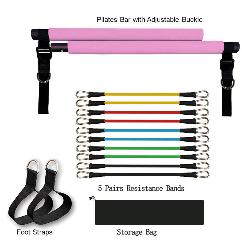 Pilates Bar with Bands | Dealtide Portable Gym