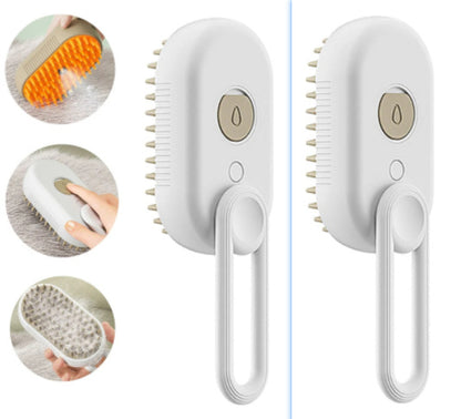 3-in-1 Steam Brush for Cats — Detangles, Hydrates, and Reduces Shedding